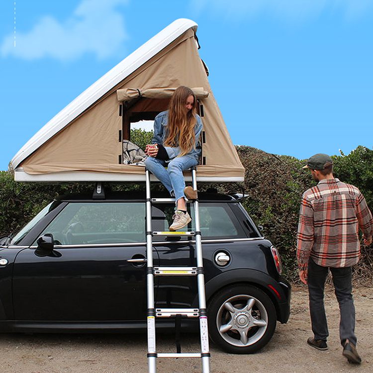 Outdoor camping roof tent self driving tour double hydraulic SUV