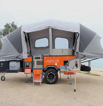 Self-inflating camping trailer sets up in just 90 seconds