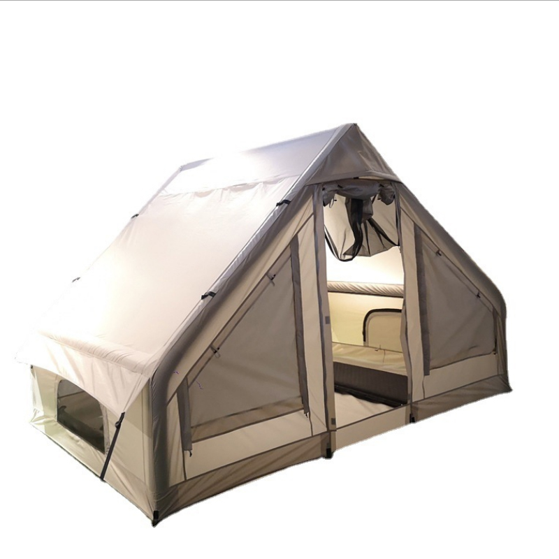Outdoor Waterproof Family Inflatable Air Pole Tent Outdoor Camping Inflatable Yurt House Tent