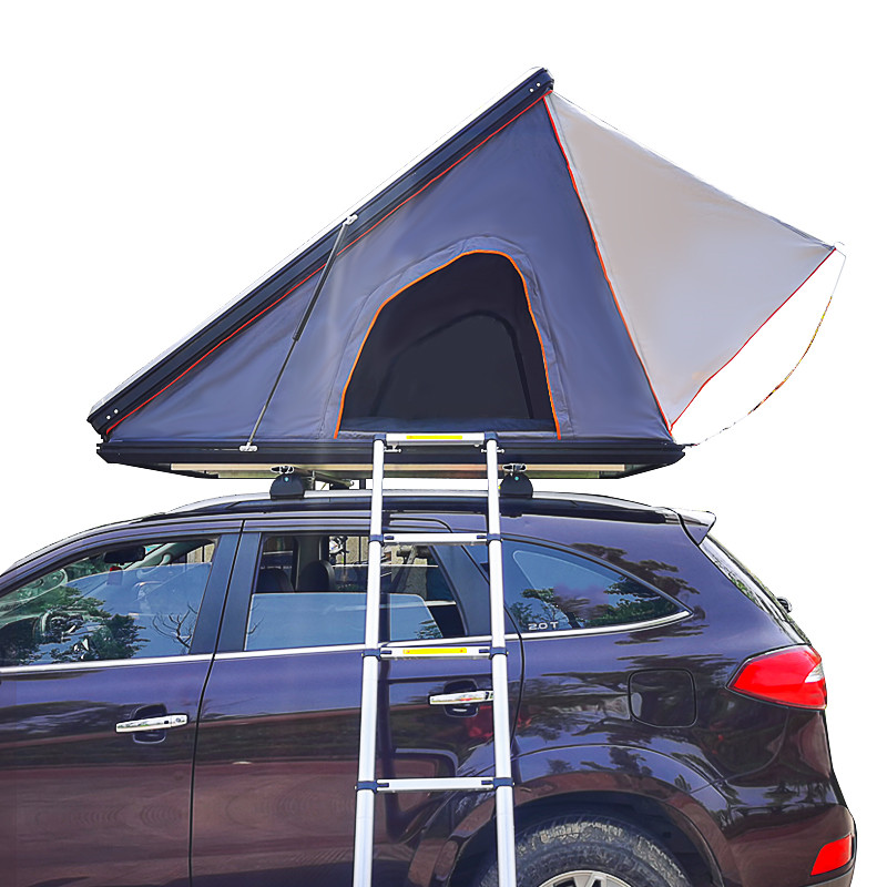 Outdoor Travel Car Rooftop Tent Folding Roof Top Tent Automatic Aluminum Alloy Hard Shell Triangle Roof Tent For Suv